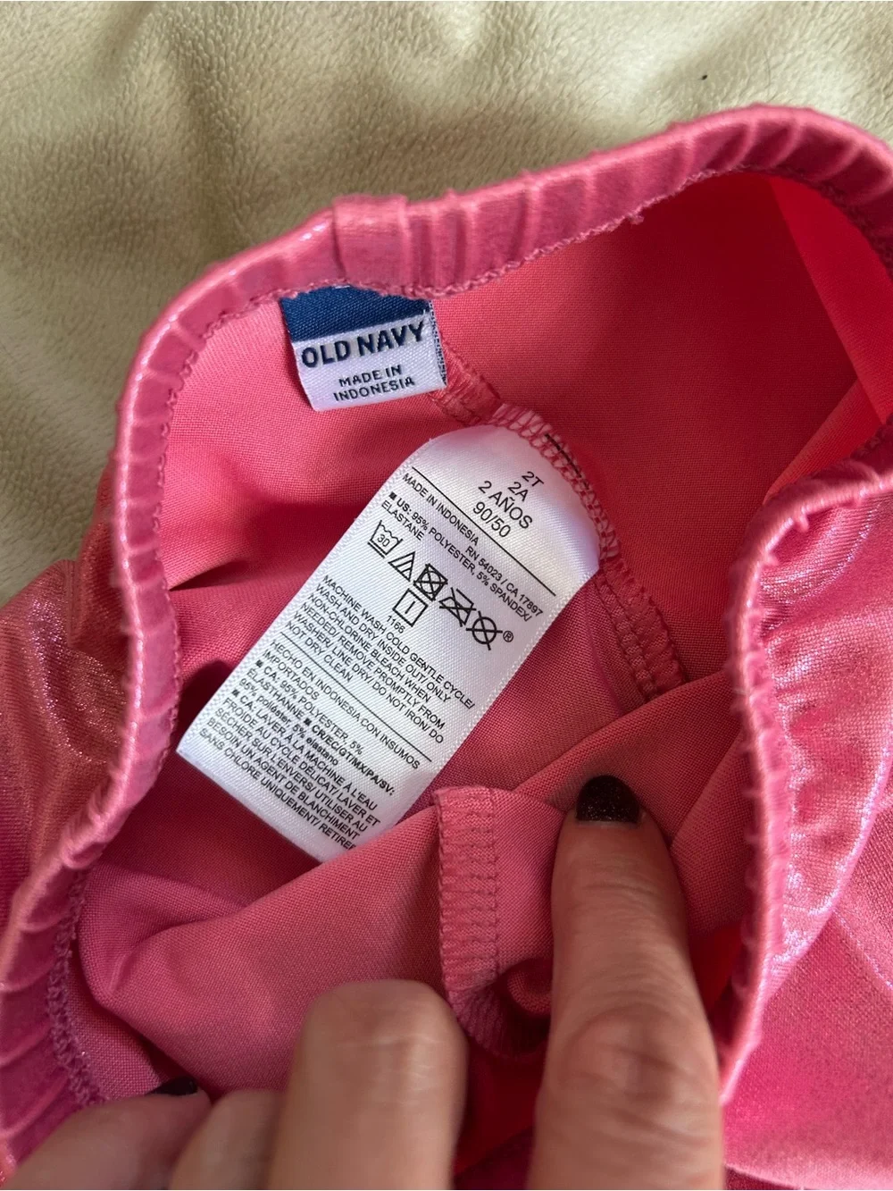 Old Navy Shiny Metallic Pink Kids Biker Shorts Duo 2T